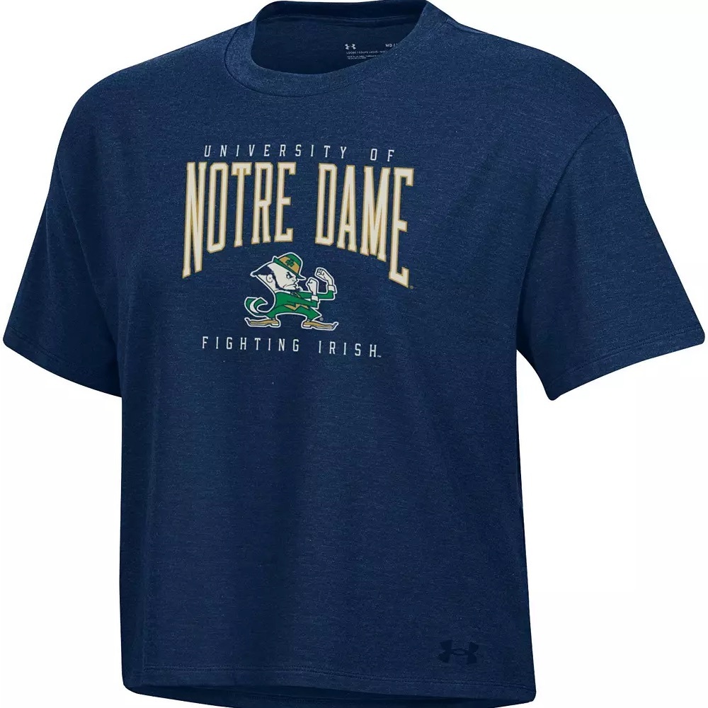 Under Armour Navy Notre Dame Graphic Tee